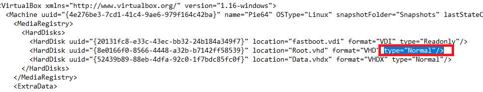 Pie64.bstk configuration